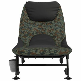 Visbed met verstelbare modderpoten inklapbaar camouflage 3