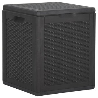 Tuinbox 90 L PP rattan zwart 1
