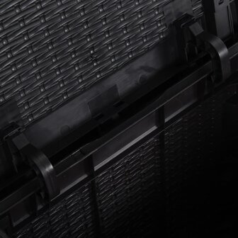 Tuinbox 90 L PP rattan zwart 5