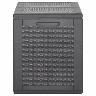 Tuinbox 180 L PP rattan zwart 4