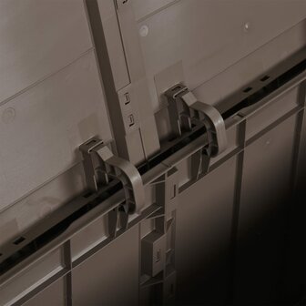 Tuinbox 180 L PP rattan bruin 7