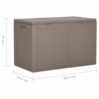 Tuinbox 180 L PP rattan bruin 9