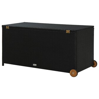 Tuinbox 120x65x61 cm poly rattan zwart 4