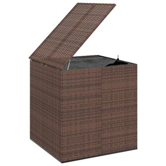 Tuinbox 100x97,5x104 cm polyetheen rattan bruin 3