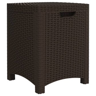 Tuinbox 39x39x46 cm PP rattan bruin 2
