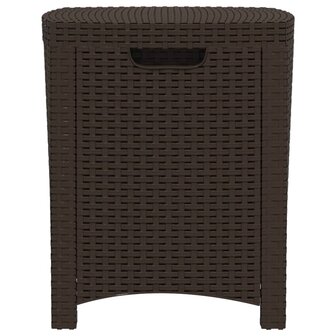 Tuinbox 39x39x46 cm PP rattan bruin 4
