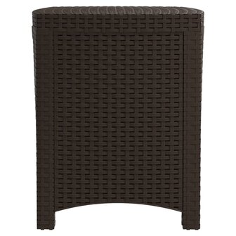 Tuinbox 39x39x46 cm PP rattan bruin 5