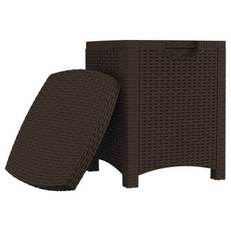 Tuinbox 39x39x46 cm PP rattan bruin 6