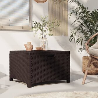 Tuinbox 60x54x41 cm PP rattan bruin 1
