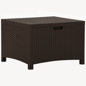 Tuinbox 60x54x41 cm PP rattan bruin 2