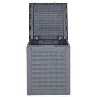 Tuinbox 90 L PP rattan grijs 4