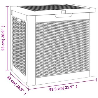 Tuinbox 55,5x43x53 cm polypropeen zwart 8