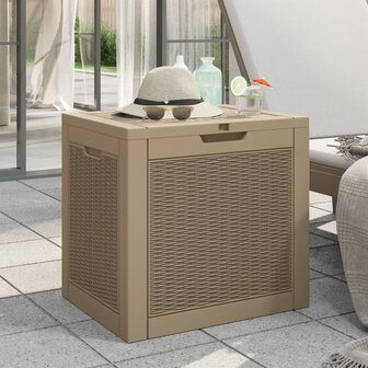 Tuinbox 55,5x43x53 cm polypropeen lichtbruin 1