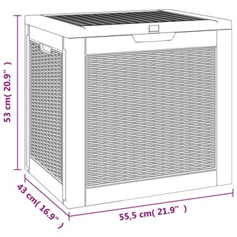 Tuinbox 55,5x43x53 cm polypropeen lichtbruin 8
