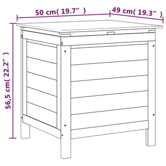 Tuinbox 50x49x56,5 cm massief vurenhout wit 8