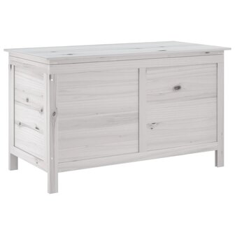 Tuinbox 99x49,5x58,5 cm massief vurenhout wit 2