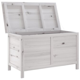 Tuinbox 99x49,5x58,5 cm massief vurenhout wit 3