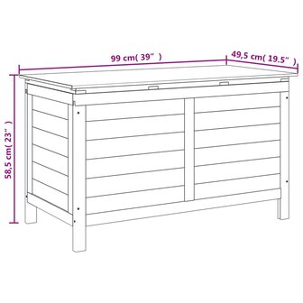 Tuinbox 99x49,5x58,5 cm massief vurenhout 8