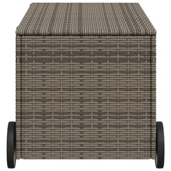 Tuinbox met wielen 190 L poly rattan grijs 5