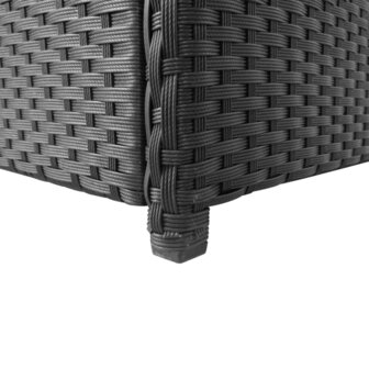 Tuinbox 120x50x60 cm poly rattan zwart 4