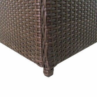 Tuinbox 120x50x60 cm poly rattan bruin 4