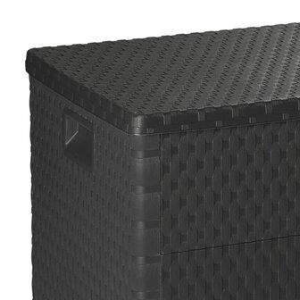 Tuinbox 120x56x63 cm polypropeen rattan antracietkleurig 7