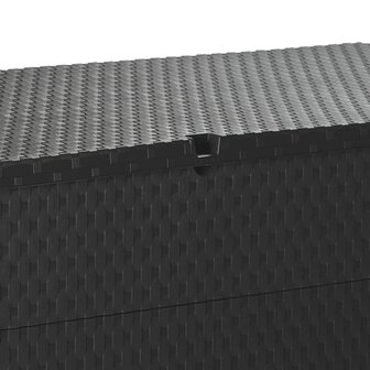 Tuinbox 120x56x63 cm polypropeen rattan antracietkleurig 9