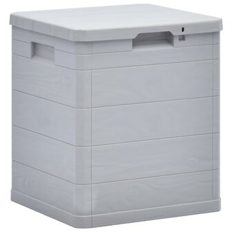 Opbergbox voor in de tuin 90 L lichtgrijs 1