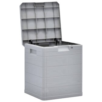 Opbergbox voor in de tuin 90 L lichtgrijs 2