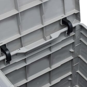 Opbergbox voor in de tuin 90 L lichtgrijs 4