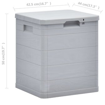 Opbergbox voor in de tuin 90 L lichtgrijs 7