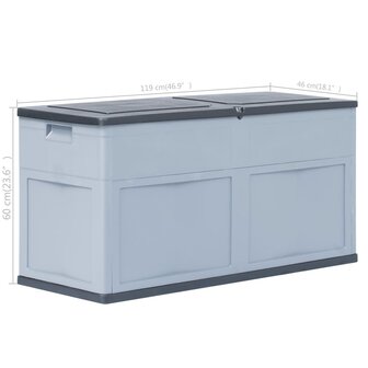 Opbergkist 320 L grijs zwart 9