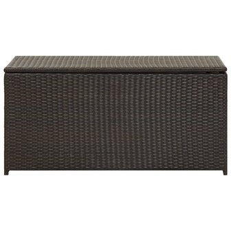 Tuinbox 100x50x50 cm poly rattan bruin 2