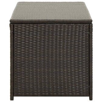 Tuinbox 100x50x50 cm poly rattan bruin 3