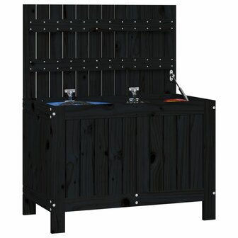 Tuinbox 76x42,5x54 cm massief grenenhout zwart 4