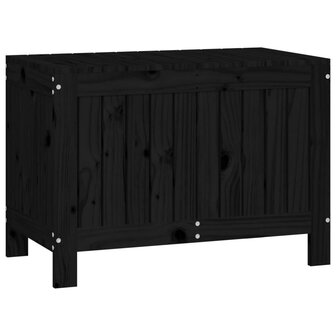 Tuinbox 76x42,5x54 cm massief grenenhout zwart 5