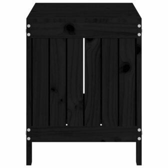Tuinbox 76x42,5x54 cm massief grenenhout zwart 7