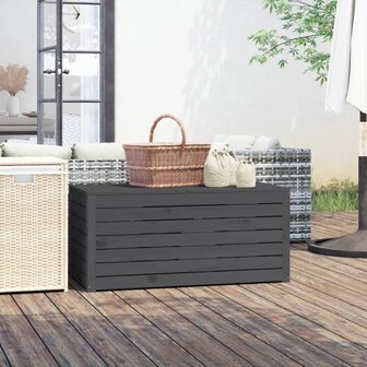Tuinbox 101x50,5x46,5 cm massief grenenhout grijs 1