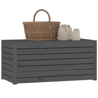Tuinbox 101x50,5x46,5 cm massief grenenhout grijs 4