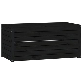 Tuinbox 101x50,5x46,5 cm massief grenenhout zwart 2