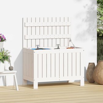 Tuinbox 76x42,5x54 cm massief grenenhout wit 1