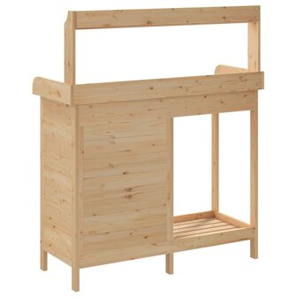 Oppottafel met kast 110,5x45x124,5 cm massief vurenhout 9