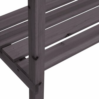 Plantentafel met schappen 78x38x82,5 cm vurenhout grijs 8