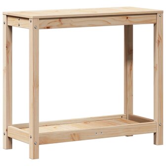 Oppottafel met schap 82,5x35x75 cm massief grenenhout 2