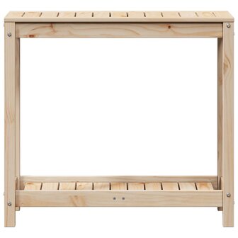 Oppottafel met schap 82,5x35x75 cm massief grenenhout 5