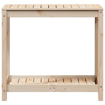 Oppottafel met schap 82,5x50x75 cm massief grenenhout 5