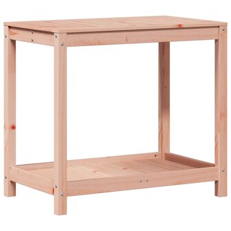 Oppottafel met schap 82,5x50x75 cm massief douglashout 7