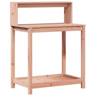 Oppottafel met schappen 82,5x50x109,5 cm massief douglashout 2