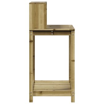 Oppottafel met schappen 82,5x50x109,5 cm ge&iuml;mpregneerd hout 6