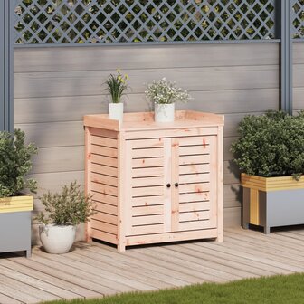 Oppottafel met schappen 82,5x50x86,5 cm massief douglashout 3